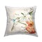Fluttering Bird & Flowers Outdoor Printed Pillow Design by Carol Robinson, 18 x 7 x 18